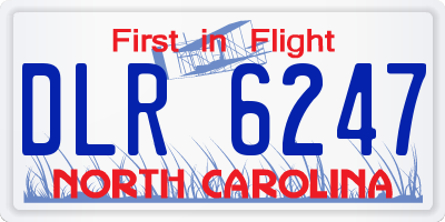 NC license plate DLR6247