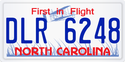 NC license plate DLR6248