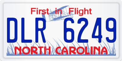 NC license plate DLR6249