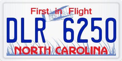 NC license plate DLR6250