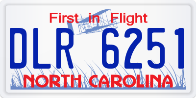 NC license plate DLR6251