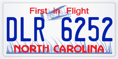 NC license plate DLR6252
