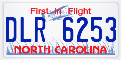 NC license plate DLR6253