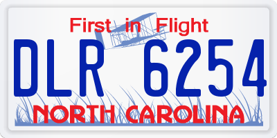 NC license plate DLR6254