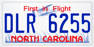 NC license plate DLR6255