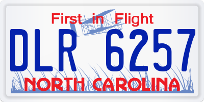 NC license plate DLR6257