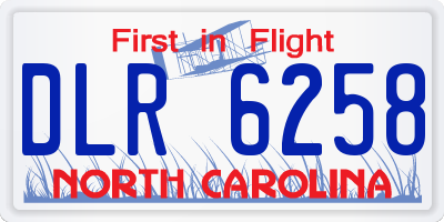 NC license plate DLR6258