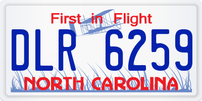 NC license plate DLR6259