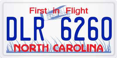 NC license plate DLR6260