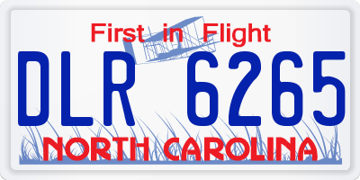 NC license plate DLR6265