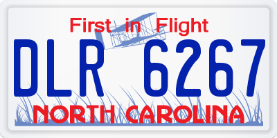 NC license plate DLR6267