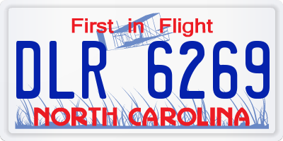 NC license plate DLR6269