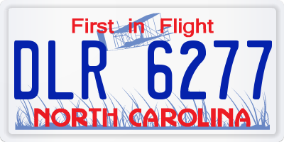 NC license plate DLR6277