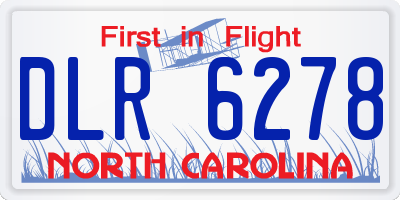 NC license plate DLR6278