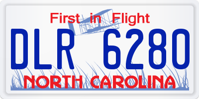 NC license plate DLR6280