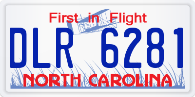 NC license plate DLR6281