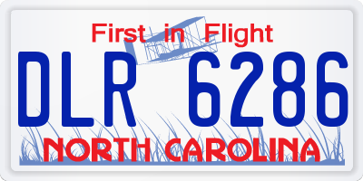 NC license plate DLR6286