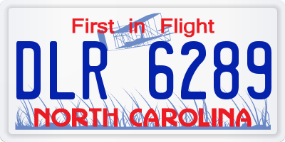 NC license plate DLR6289