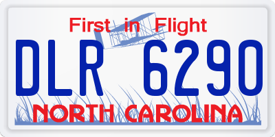 NC license plate DLR6290