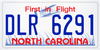 NC license plate DLR6291