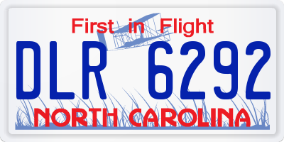 NC license plate DLR6292