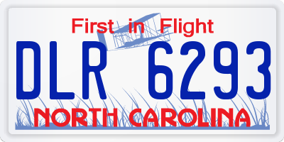NC license plate DLR6293