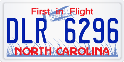 NC license plate DLR6296