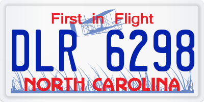 NC license plate DLR6298