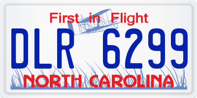 NC license plate DLR6299