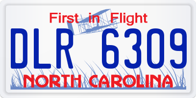 NC license plate DLR6309
