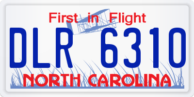 NC license plate DLR6310