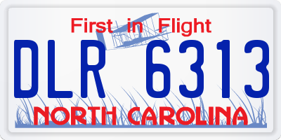 NC license plate DLR6313