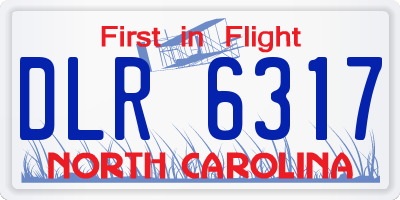 NC license plate DLR6317