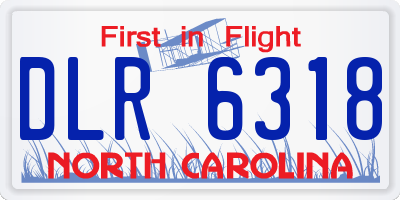NC license plate DLR6318
