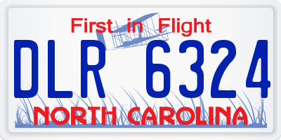 NC license plate DLR6324