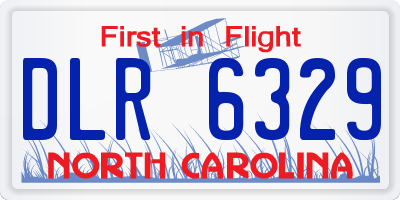 NC license plate DLR6329