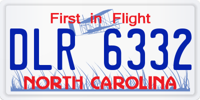 NC license plate DLR6332