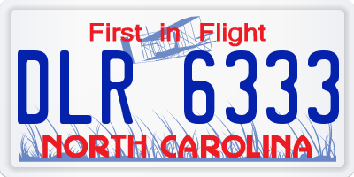 NC license plate DLR6333