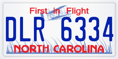 NC license plate DLR6334