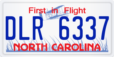 NC license plate DLR6337