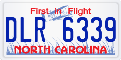 NC license plate DLR6339