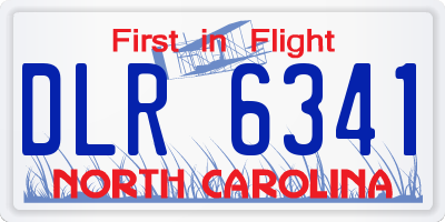 NC license plate DLR6341