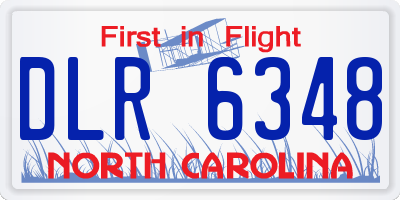 NC license plate DLR6348