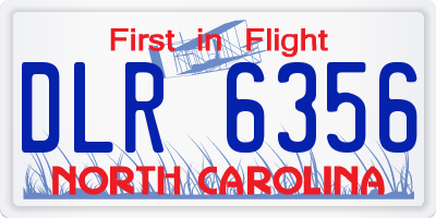 NC license plate DLR6356