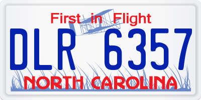 NC license plate DLR6357