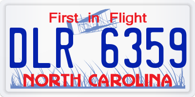 NC license plate DLR6359