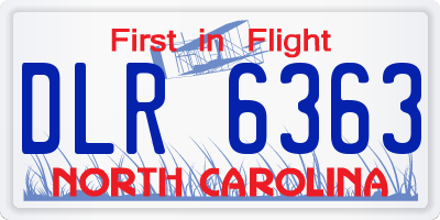 NC license plate DLR6363