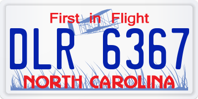 NC license plate DLR6367