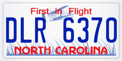 NC license plate DLR6370
