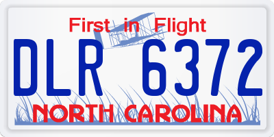 NC license plate DLR6372